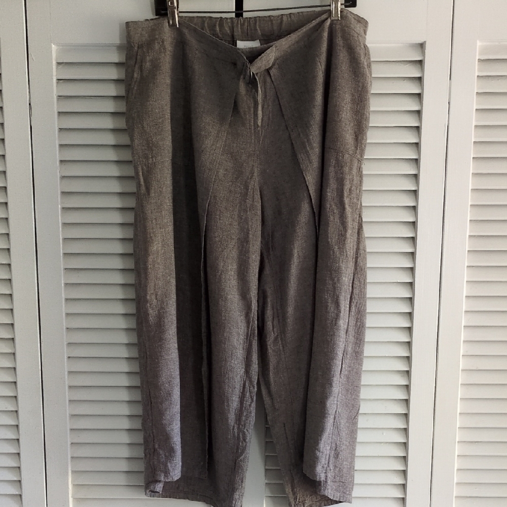 J. Jill Brown Harem Crop Pants Large